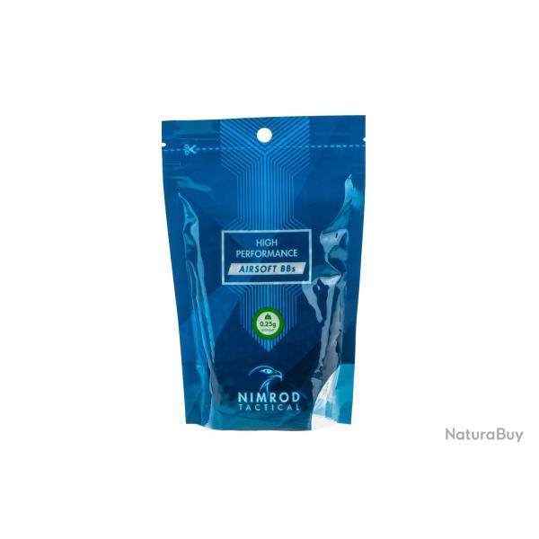 Nimrod 0.25g BB High Performance 1000rds White - R�f: 11353300100