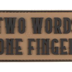 JTG Two Words One Finger Big Rubber Patch Coyote Brown - R&eacute;f: 12836834100
