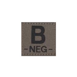 Clawgear B Neg Bloodgroup Patch RAL7013 - R&eacute;f: 10500333200