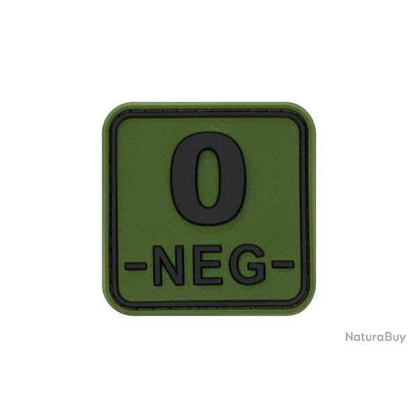JTG Bloodtype Square Rubber Patch 0 Neg Glow - R�f: 10346160100