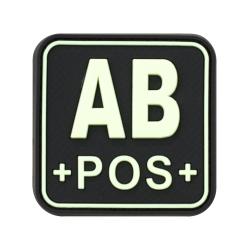 JTG Bloodtype Square Rubber Patch AB Pos Blackops - R&eacute;f: 10345806400