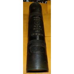 BOITE VIDE CONTAINER DE TRANSPORT POUR MUNITION OBUS DE MORTIER DE 81 MM DE 1963  , ETAT  VOIR PHOTO