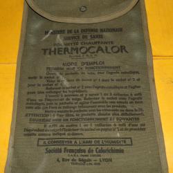 POCHETTE CHAUFFANTE THERMOCALOR ( VIDE )  POUR LE SERVICE DE SANTE DE L'ARMEE FRANCAISE ,BON  ETAT