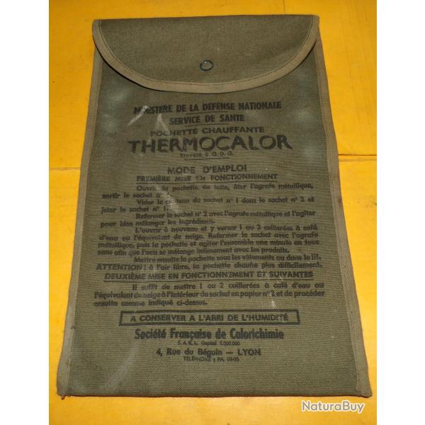 POCHETTE CHAUFFANTE THERMOCALOR ( VIDE )  POUR LE SERVICE DE SANTE DE L'ARMEE FRANCAISE ,BON  ETAT