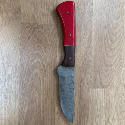 COUTEAU ARTISANALE DAMAS LAME FIXE