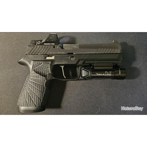 Sig Sauer P320 Full Size Noir 9mm + Red Dot Sig Romeo1 Pro + D�tente Apex + Carcasse Wilson Combat