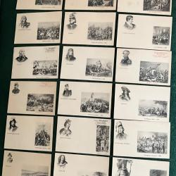 Lot de 22 cartes postales anciennes historique/ France