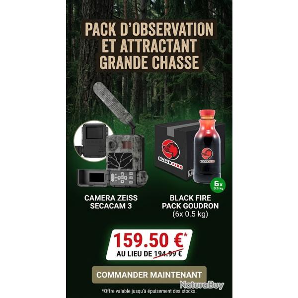 Pack d'observation camera ZEISS secacam 3 + goudron BLACK FIRE par 6