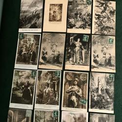 Lot de 20 cartes postales anciennes historiques Jeanne d'Arc