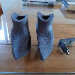 Lot de 2 Poign&eacute;es taille L et M et adaptateur pour crosse Ansch&uuml;tz Precise &agrave; rotule