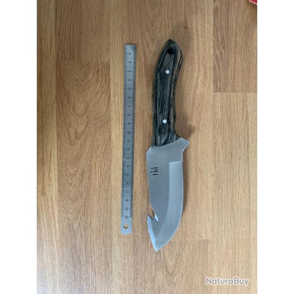 couteau lame fixe + etuis