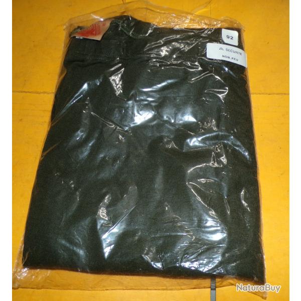 PANTALON SOUS VETEMENT SECURITE ANTI-FEU POUR POMPIERS , TAILLE 92 SOIT TAILLE 46 OU XL EN CIVIL  ,