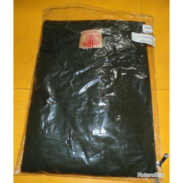 TEE SHIRT A MANCHES LONGUES SOUS VETEMENT SECURITE ANTI-FEU POUR POMPIERS , TAILLE 104 SOIT TAILLE 4