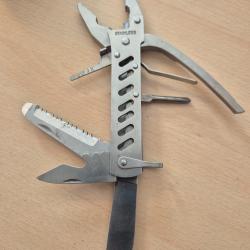 OUTIL MULTITOOL - STAINLESS - 6 en 1 - AVEC POCHETTE