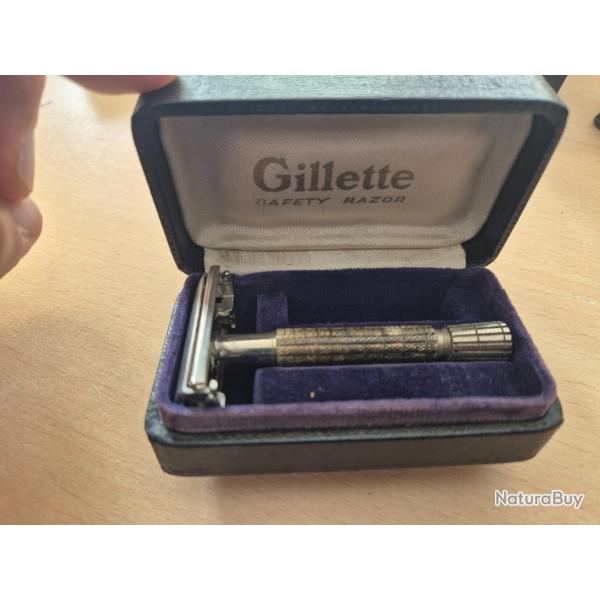 WW2 US RASOIR AM�RICAIN " GILLETTE " SOLDATS / OFFICIERS DANS SA BOITE D'ORIGINE