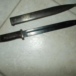 ancienne baionnette mauser 98k 1940 carl eickhorn  fusil soldat arm&eacute;e allemande 39 45 ww2 militaria