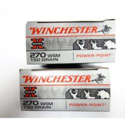 lot de 40 munitions WINCHESTER CXP2 CAL 270WSM 150gr
