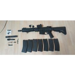 M4 Tokyo Marui MWS GEISSELE + Point rouge VECTOR OPTICS + 7 chargeurs