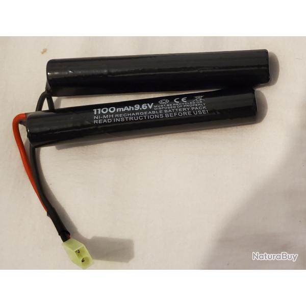 Batteries Ni-MH 9.6 V 1100 mAh mini-tamiya airsoft