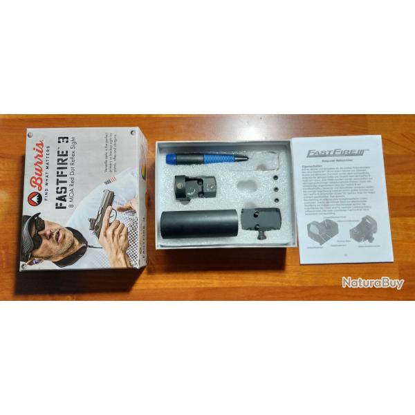 Burris fast fire 3 etat neuf set complet d origine avec boite.