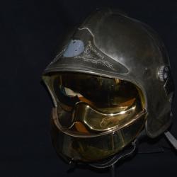 CASQUE SAPEUR POMPIER Mle F1- CGF GALLET-FRENCH FIREMAN HELMET  1980/1990.