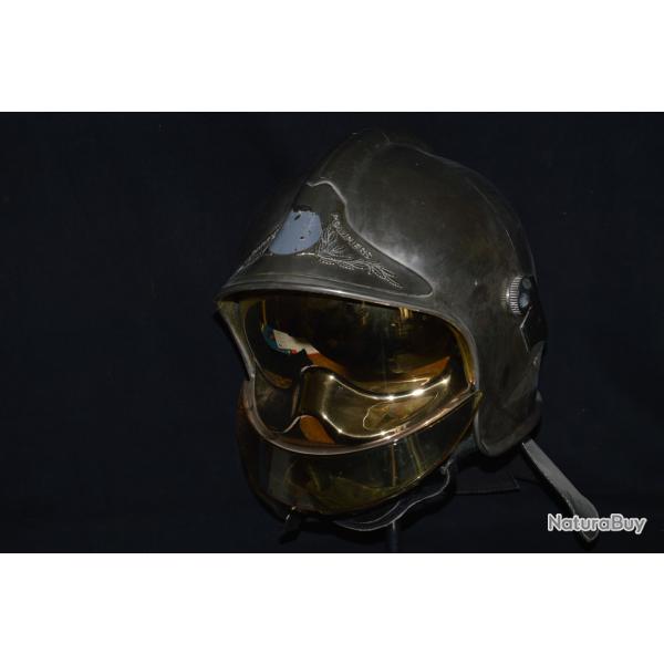 CASQUE SAPEUR POMPIER Mle F1- CGF GALLET-FRENCH FIREMAN HELMET  1980/1990.