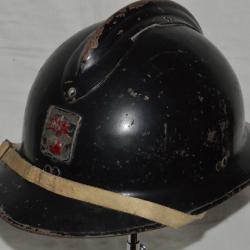 CASQUE Mle 1926-DEFENSE PASSIVE-ETAT FRANCAIS-OCCUPATION-2&deg;GUERRE 39/45-POMPIERS