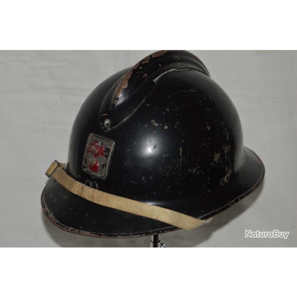 CASQUE Mle 1926-DEFENSE PASSIVE-ETAT FRANCAIS-OCCUPATION-2�GUERRE 39/45-POMPIERS