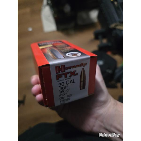 Ogives HORNADY 165 GRAIN FTX 30.