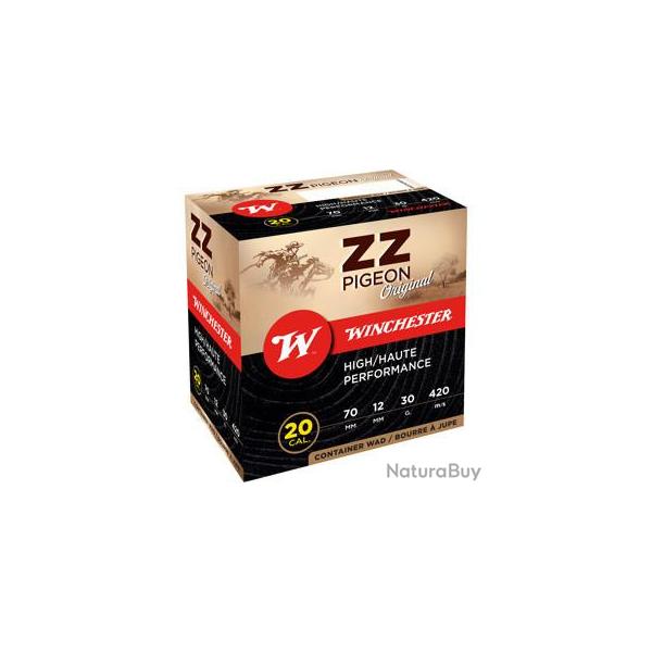 Cartouches 20/70 ZZ Pigeon G2 30gr Pb7.5 x 25