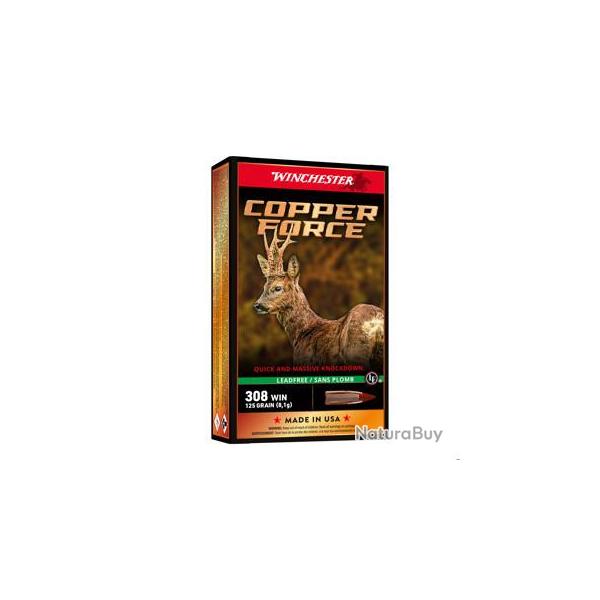 Balles 308Win Cooper Force Lead Free 125gr x20
