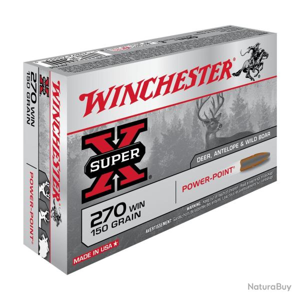 Balles 270Win Super X Power Point 150gr x20