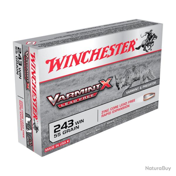 Balles 243Win Varmint Lead Free x 55gr x20