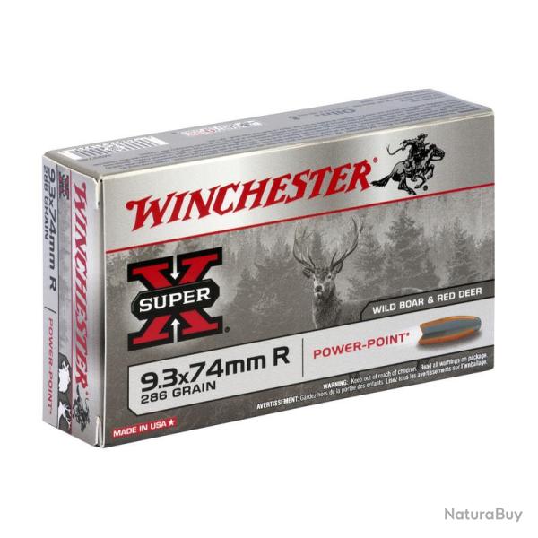 Balles 9.3x74R Super X Power Point 286gr x20