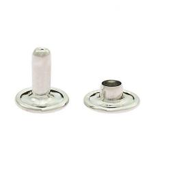 Rivet tubulaire double 12 x 13 acier nickel&eacute; 10 pi&egrave;ces