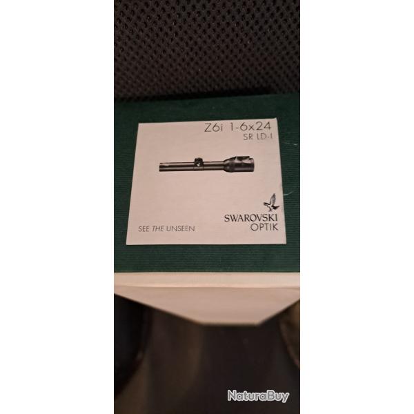 Swarovski Z6i 2�me g�n�ration 1-6x24 Rail SR R�ticule lumineux LD I + montage Blaser d'origine