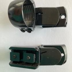 Montage de lunette en acier complet avec embase
