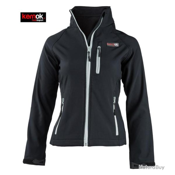 Veste Chauffante Soft Shell Femme KERNOK XS Noir