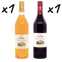 Vente Flash exclusive Pineau des Charentes "Le Platin" Offre d&eacute;couverte duo blanc/rouge, port offert