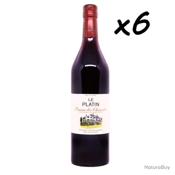Vente Flash exclusive Pineau des Charentes "Le Platin" Offre rouge 6 bouteilles, port offert