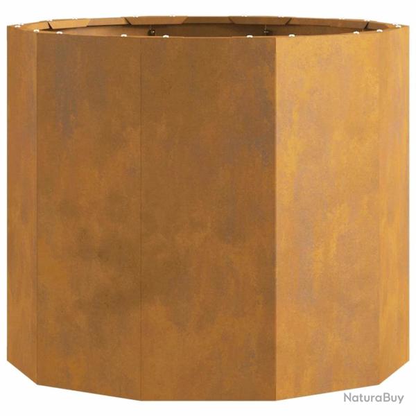 Jardini�re ronde ext�rieure pratique 60 x 60 x 50 cm en acier rouill� 02_0053005