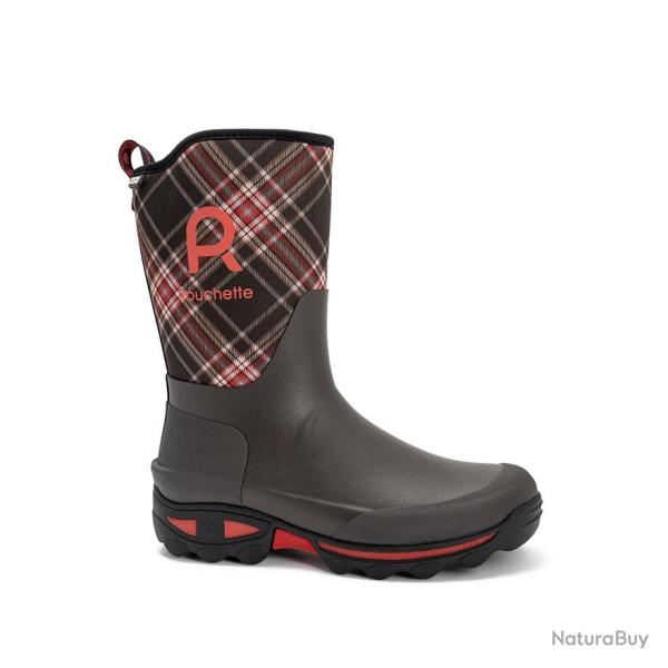 Demi botte CLEAN GARDEN PLAID Rouge