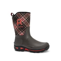 Demi botte CLEAN GARDEN PLAID Rouge