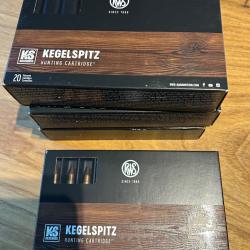 Vente de 3 bo&icirc;tes de balle calibre 7mm Rem.Mag., marque RWS, KS 10,5grs