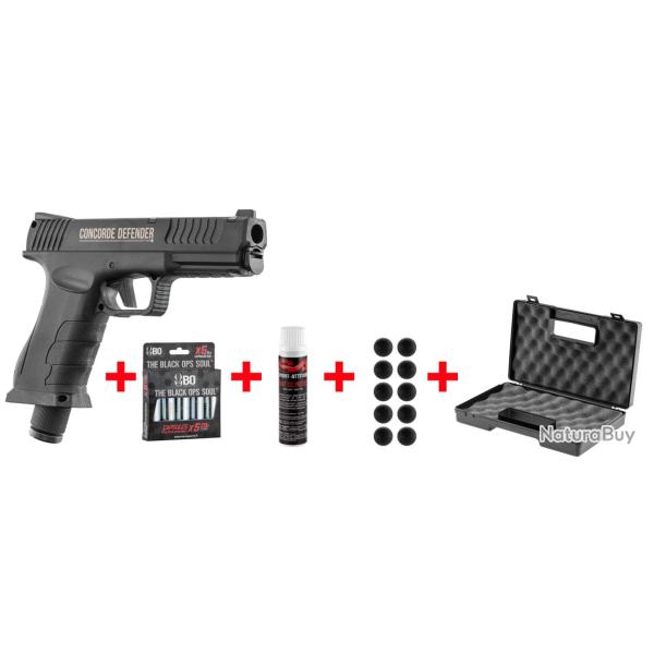 Pack Pistolet D�fense CONCORDE Defender CD50- cal 50 CO2 - 13 Joules