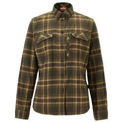 Chemise de Randonnee en Flanelle Abisko Femme Kaki - S
