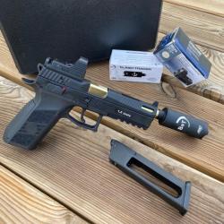 PACK PISTOLET CZ P09 AVEC TRACEUR ET OPTIQUE CO2 - AIRSOFT