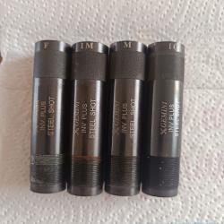 Lot de 4 Chokes Gemini+20mm pour Browning invector+ (F,IM,M,IC)