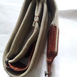*NOUVEAU PRIX! BRETELLE LARGE AUTO REGLABLE,CUIR &TOILE;neuve de STOCK,pour grenadi&egrave;res 20 mm.!
