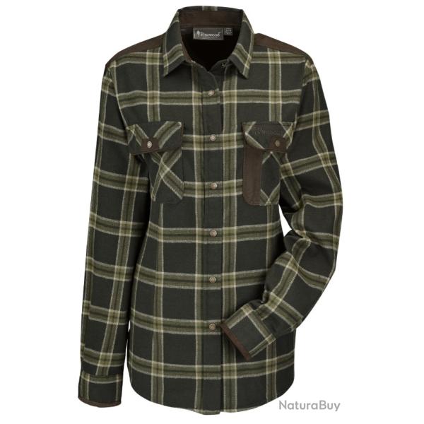 Destockage - Chemise Pinewood Prestwick Exclusive Femme coloris : 184 Mossgreen/D.Brown